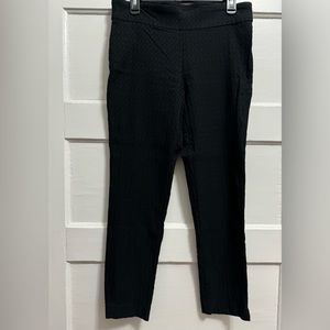 Women’s Counterparts Black Textured Pull-On Ankle Pants Size 12